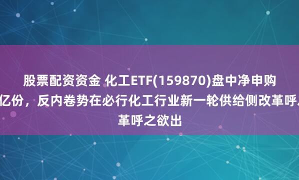 股票配资资金 化工ETF(159870)盘中净申购超2.3亿份，反内卷势在必行化工行业新一轮供给侧改革呼之欲出